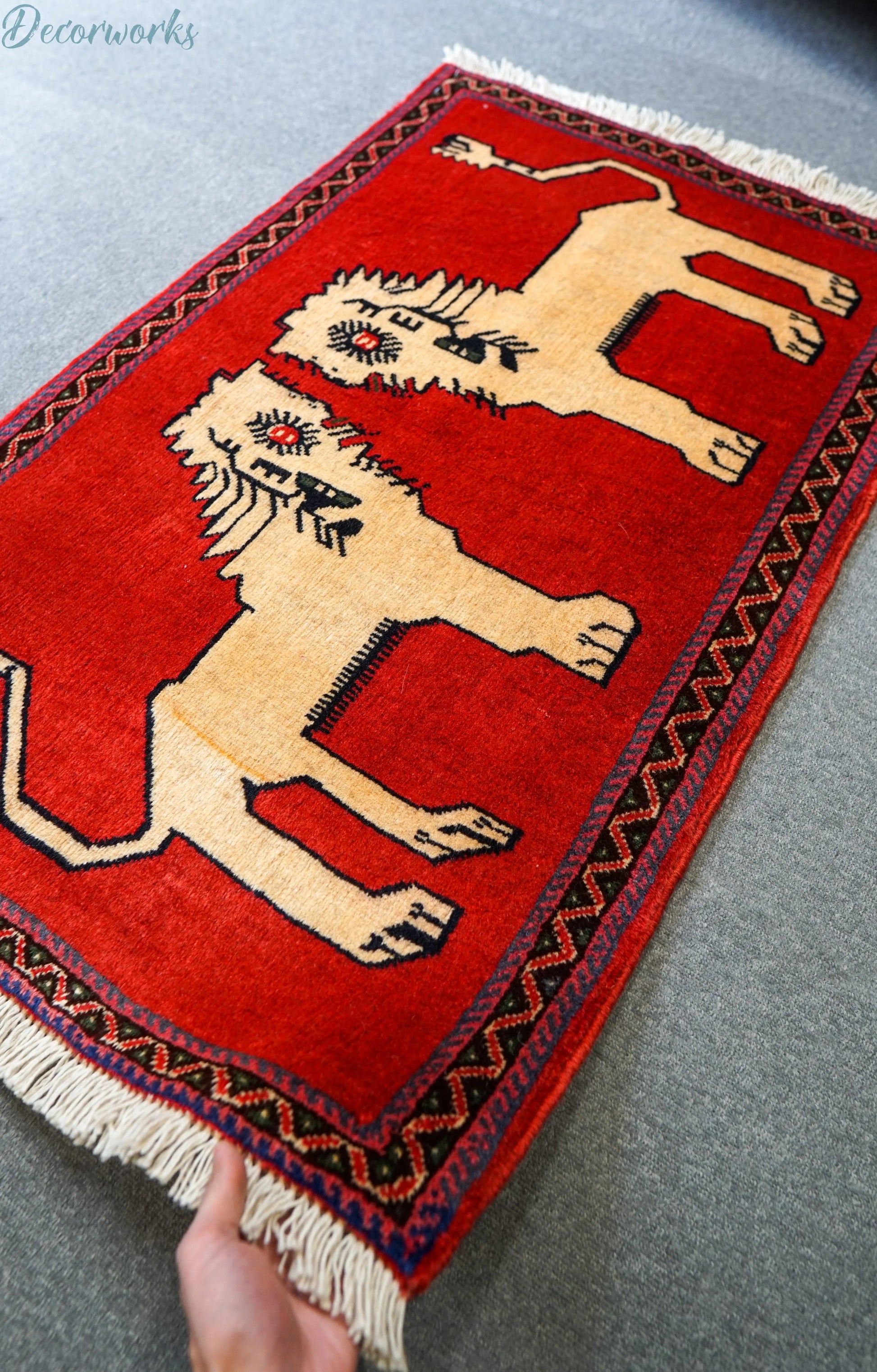 110x70cm 手織り ペルシャ絨毯　　オルードカシュカイ族 Decorworks
