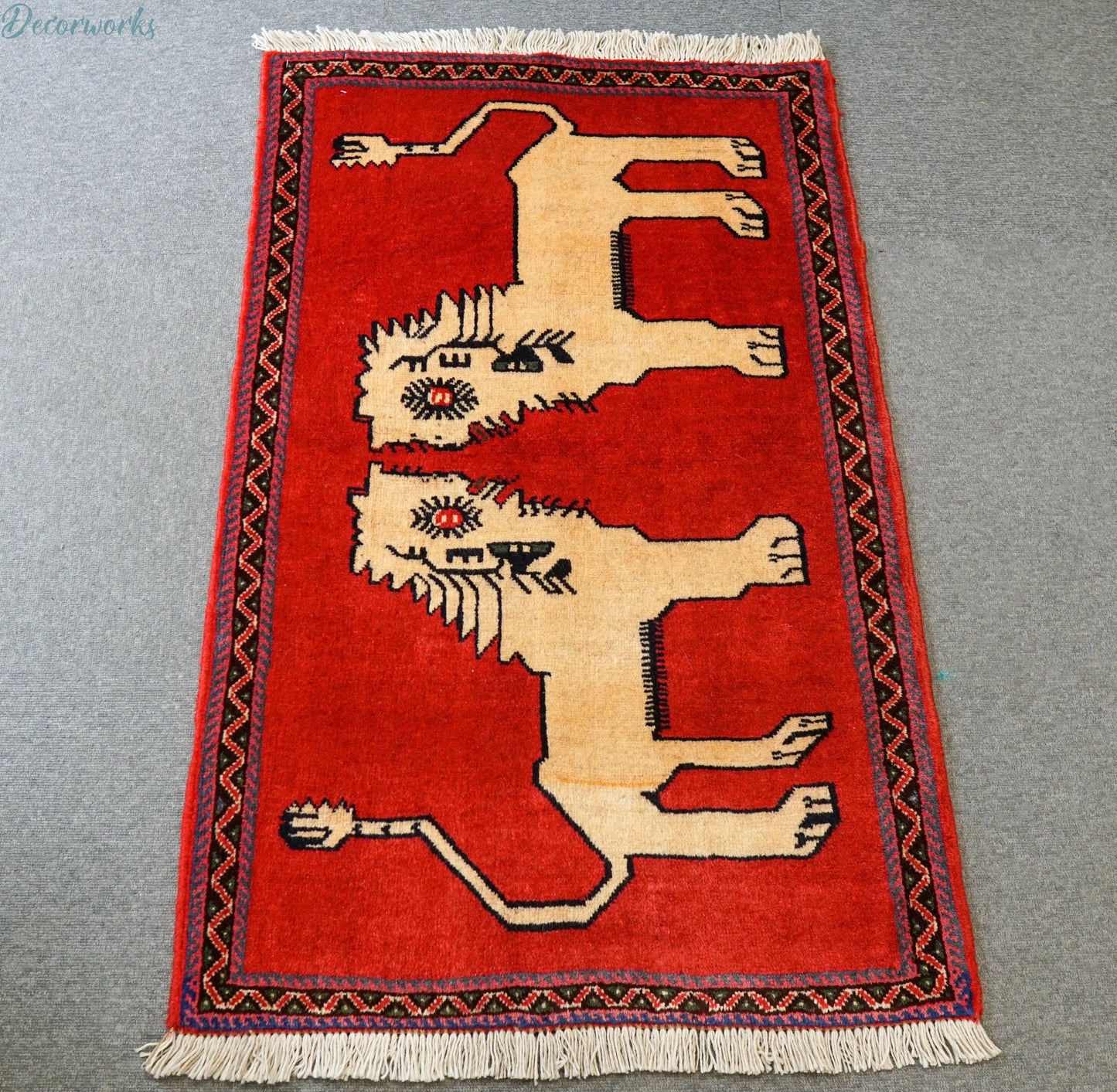 110x70cm 手織り ペルシャ絨毯　　オルードカシュカイ族 Decorworks