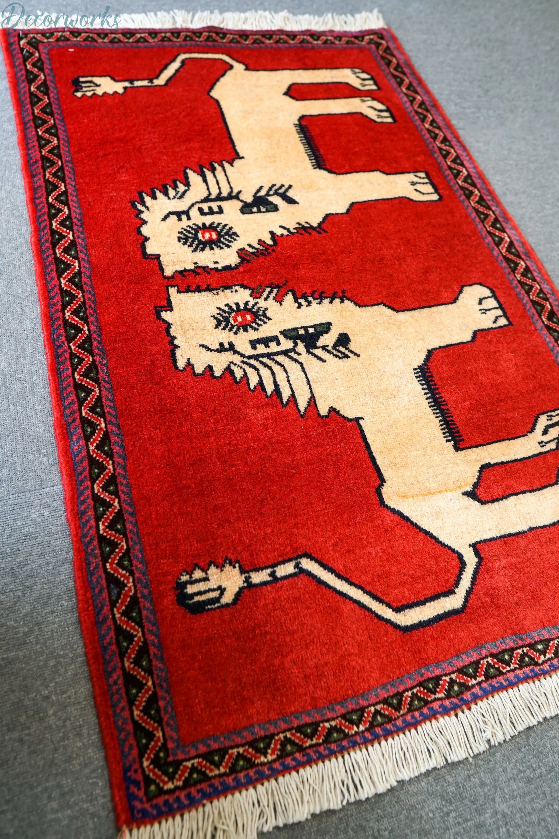 110x70cm 手織り ペルシャ絨毯　　オルードカシュカイ族 Decorworks