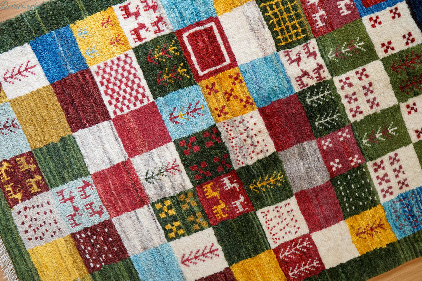 120×80cm ペルシャ手織りギャッベ Decorworks