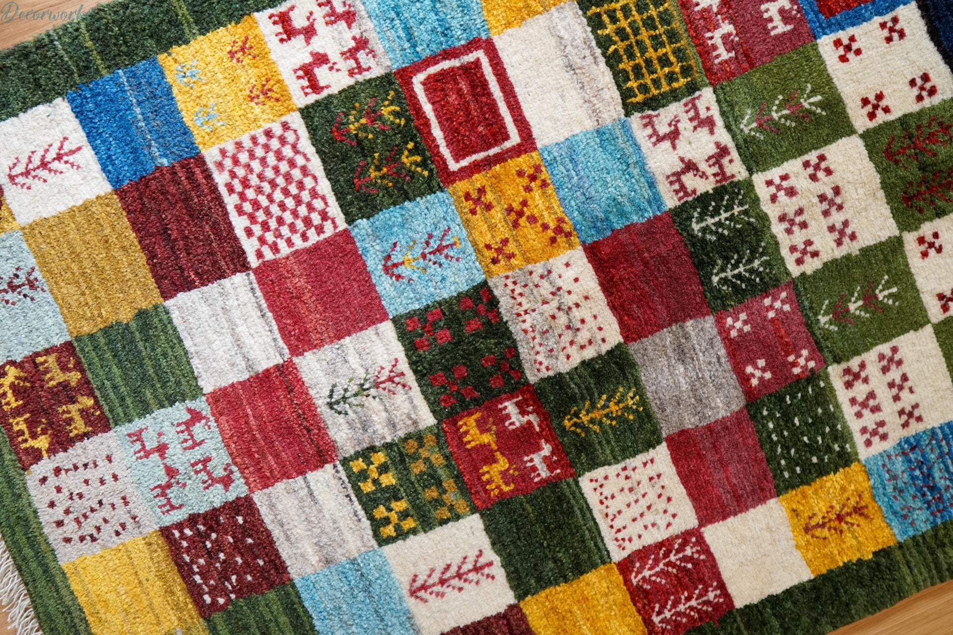 120×80cm ペルシャ手織りギャッベ Decorworks