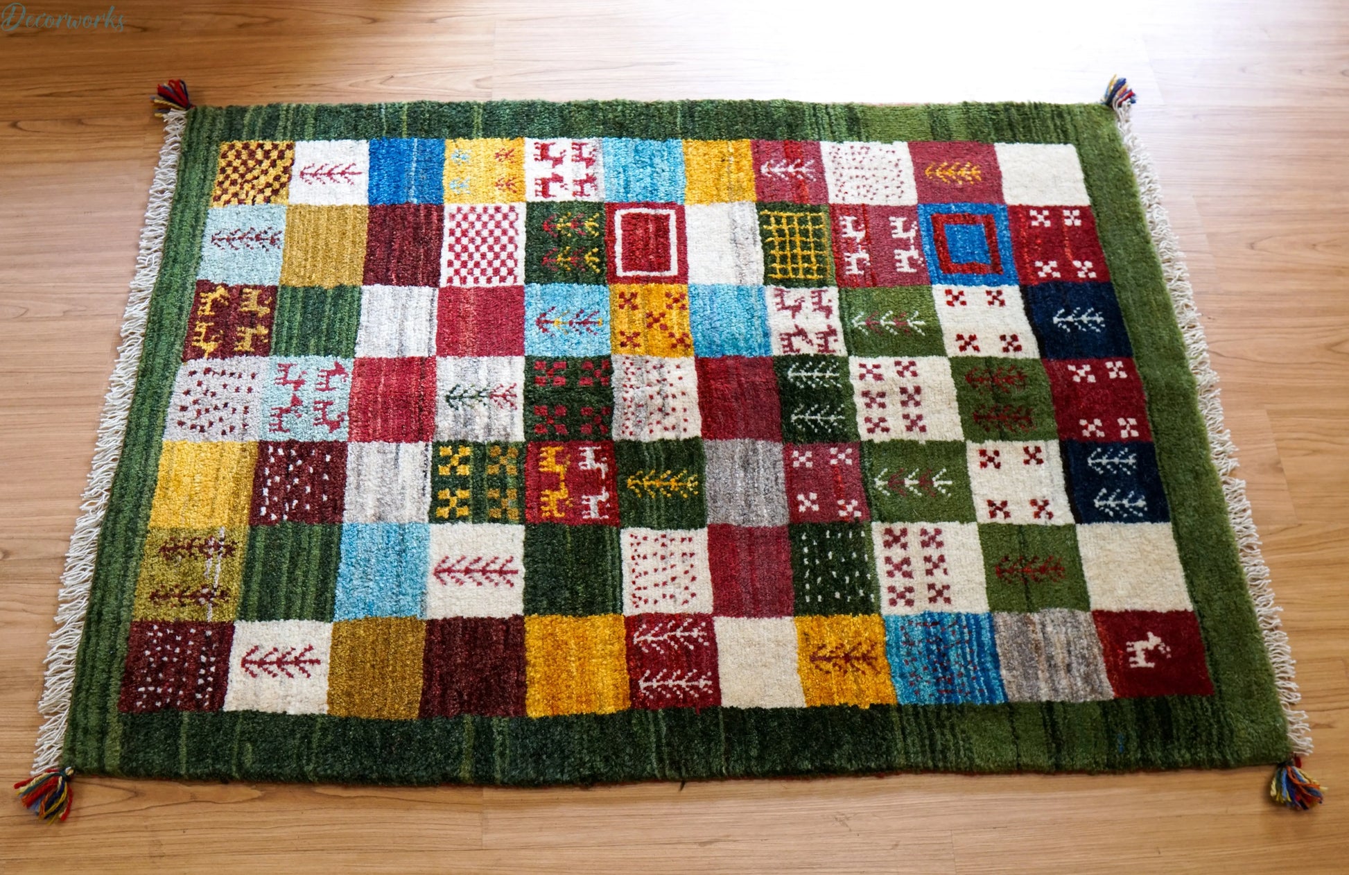 120×80cm ペルシャ手織りギャッベ Decorworks