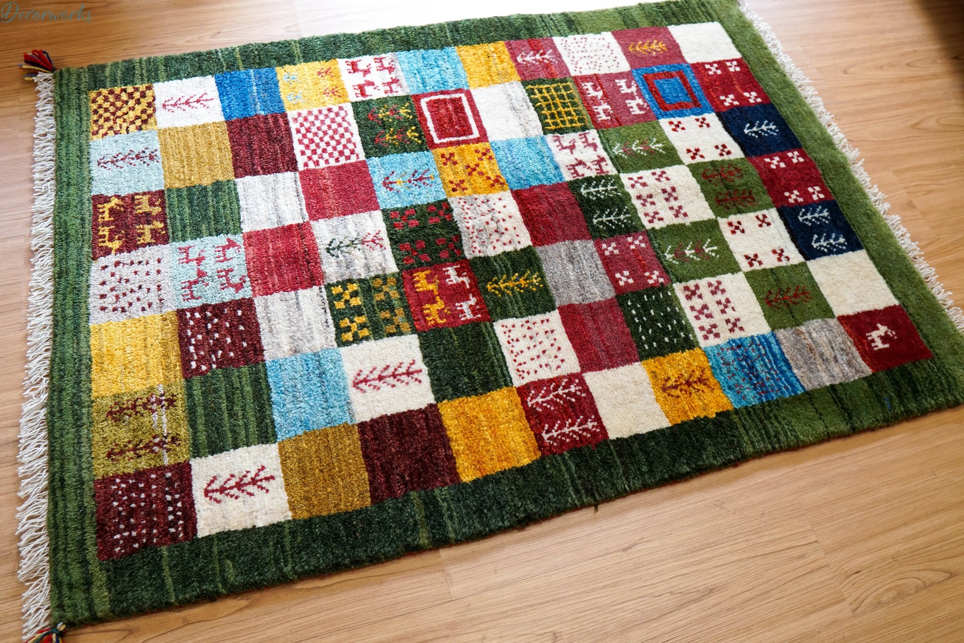 120×80cm ペルシャ手織りギャッベ Decorworks