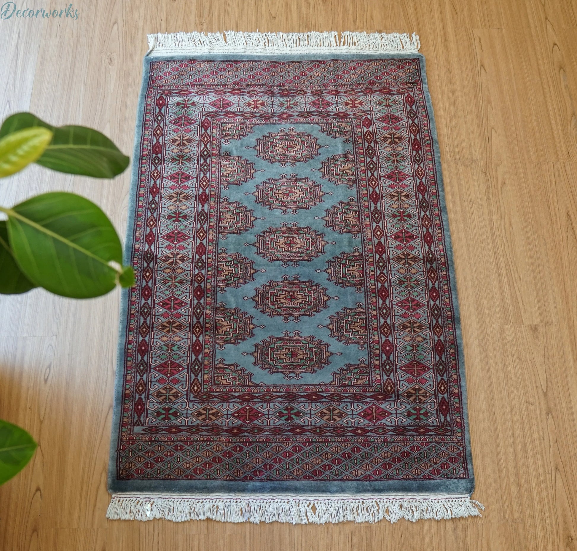 120×82cm パキスタン手織り絨毯 Decorworks