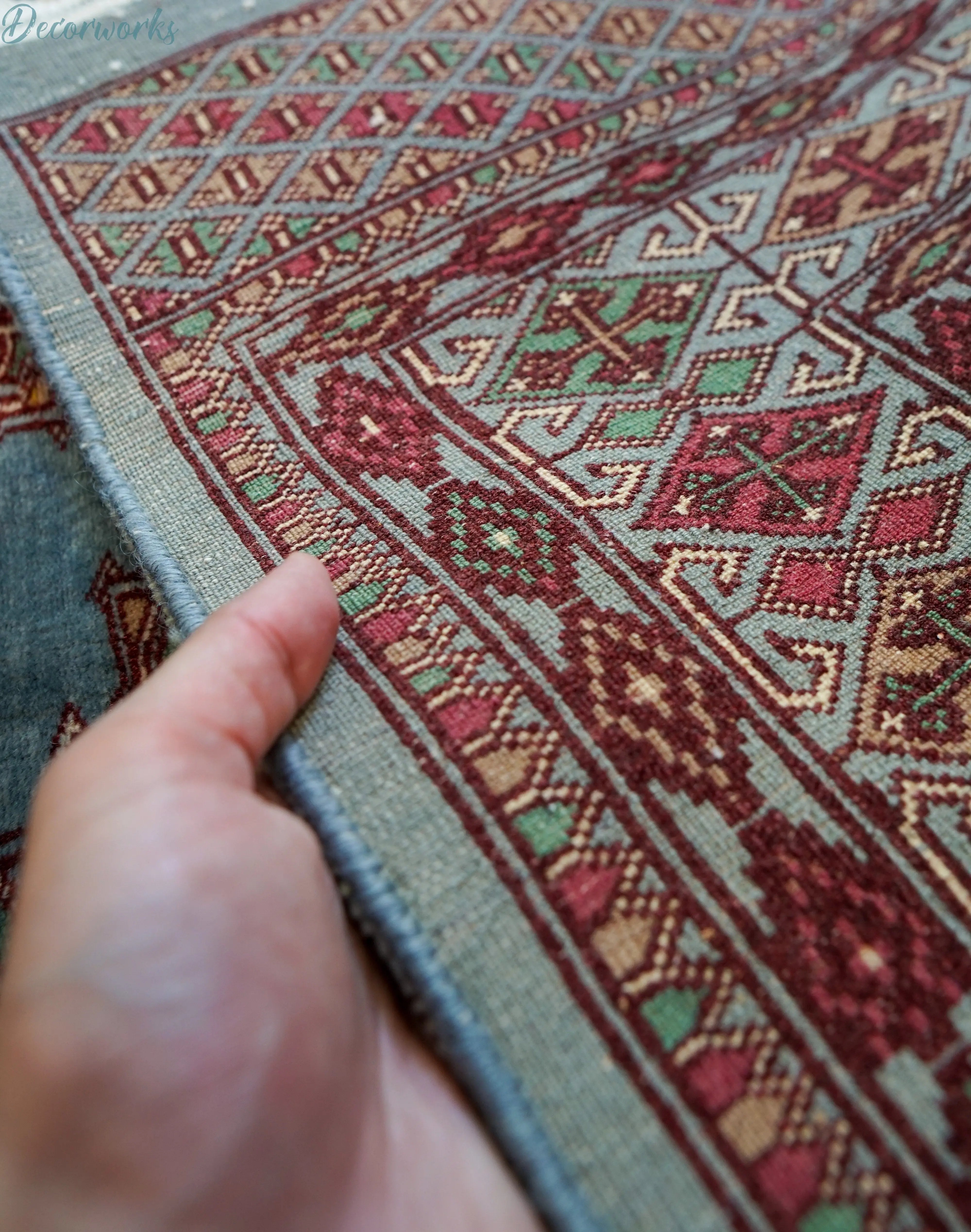 120×82cm パキスタン手織り絨毯 - Decorworks