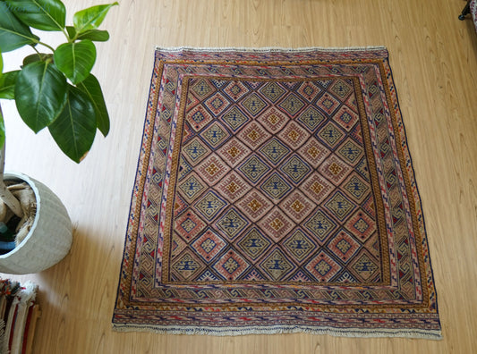 122×112cm 手織りマシュワニキリム Decorworks