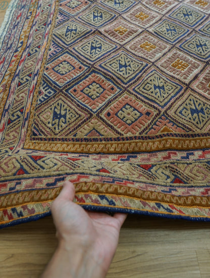 122×112cm 手織りマシュワニキリム Decorworks