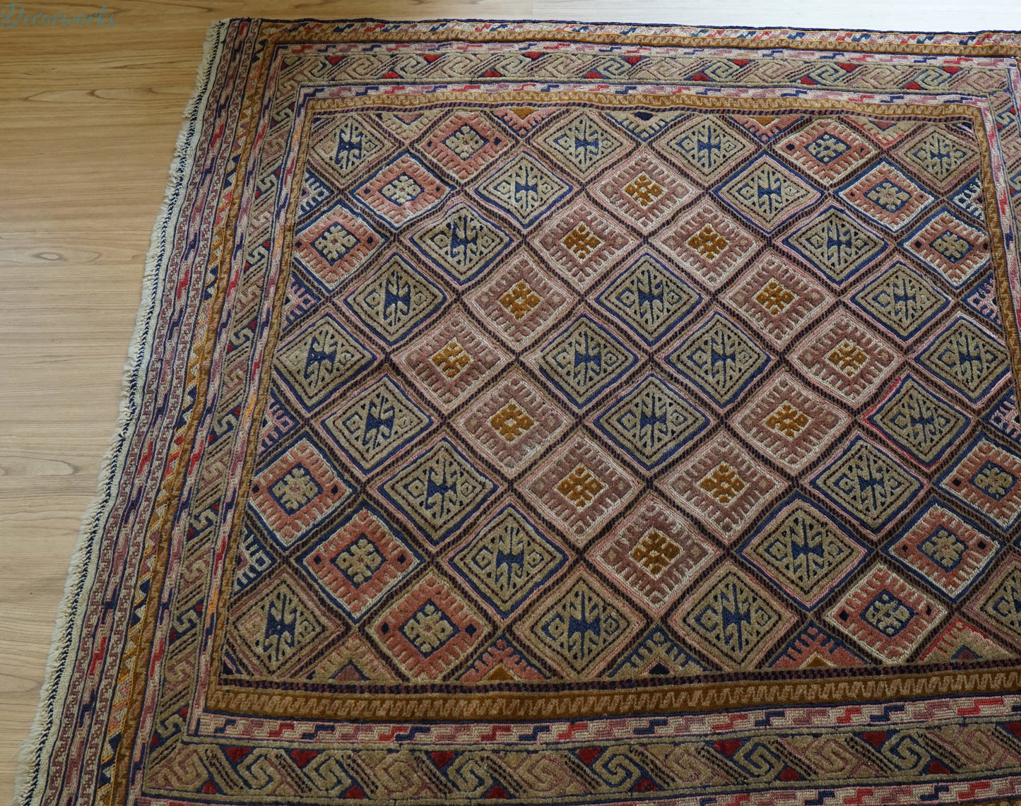 122×112cm 手織りマシュワニキリム Decorworks
