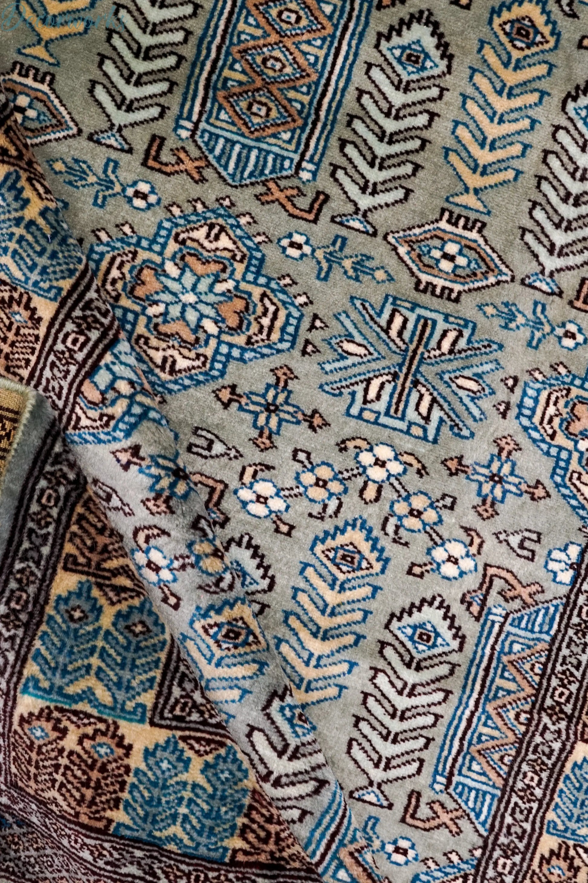 123×81cm【パキスタン手織り絨毯】 Decorworks