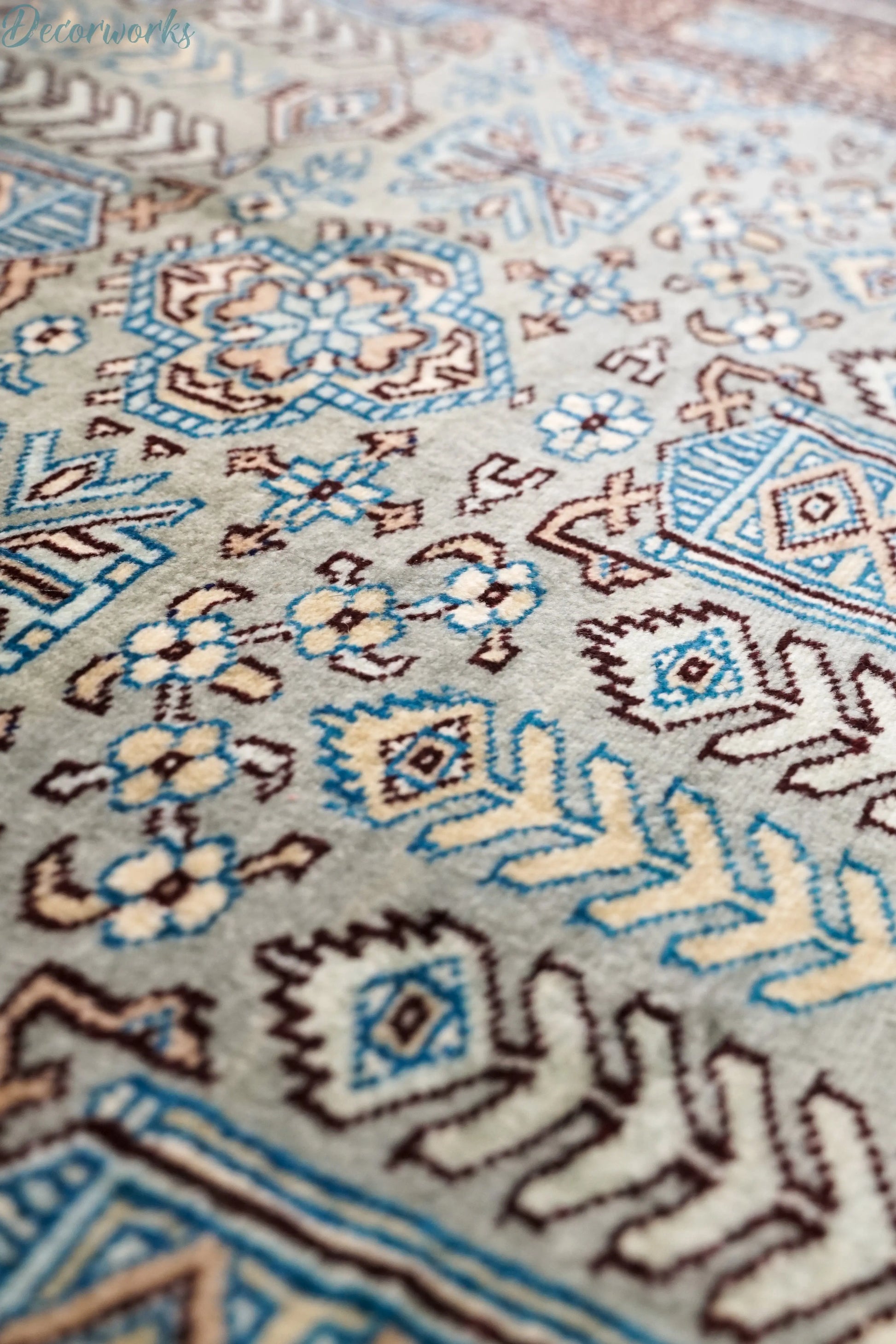 123×81cm【パキスタン手織り絨毯】 Decorworks