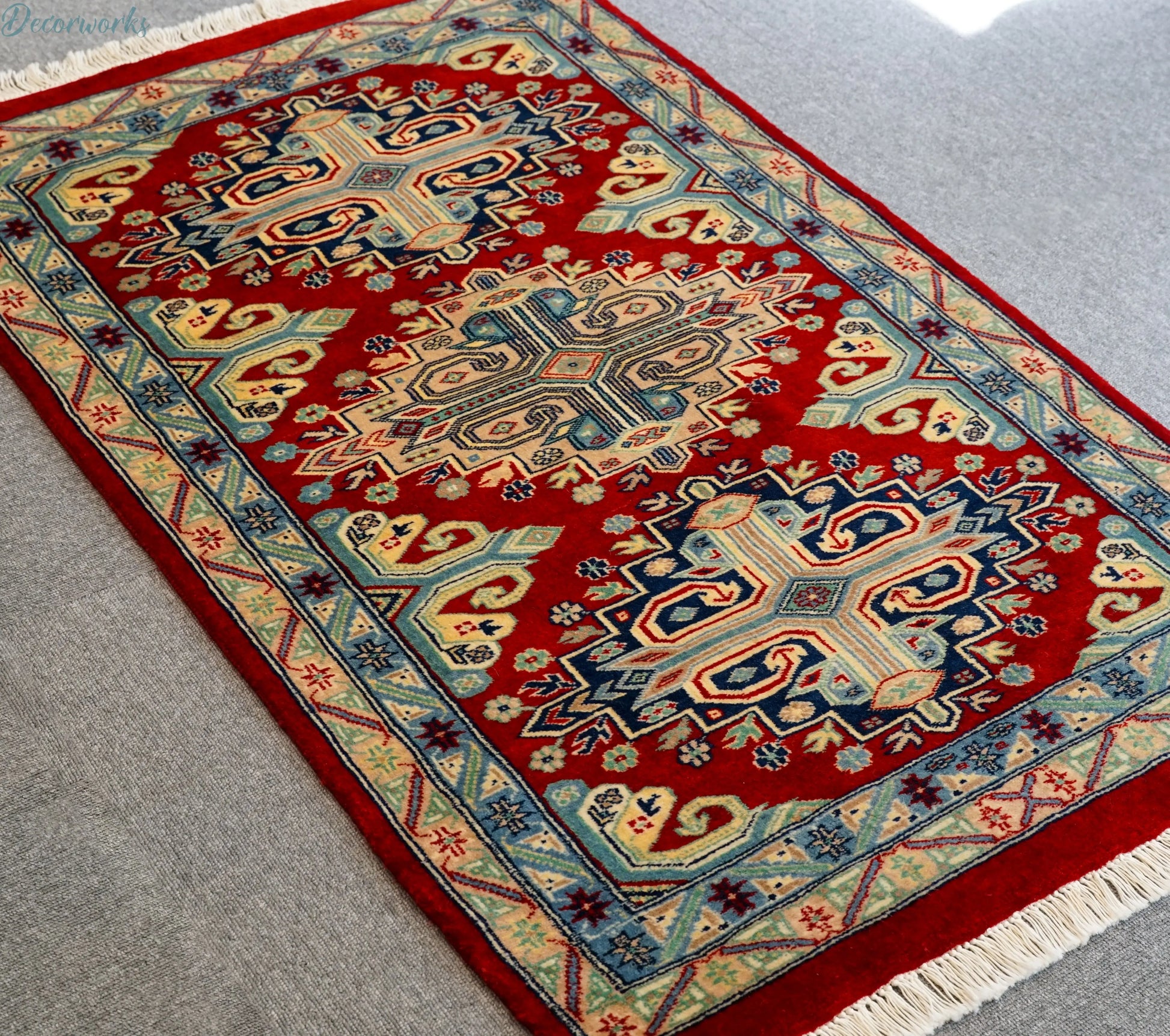 124×76cm パキスタン手織り絨毯 - Decorworks
