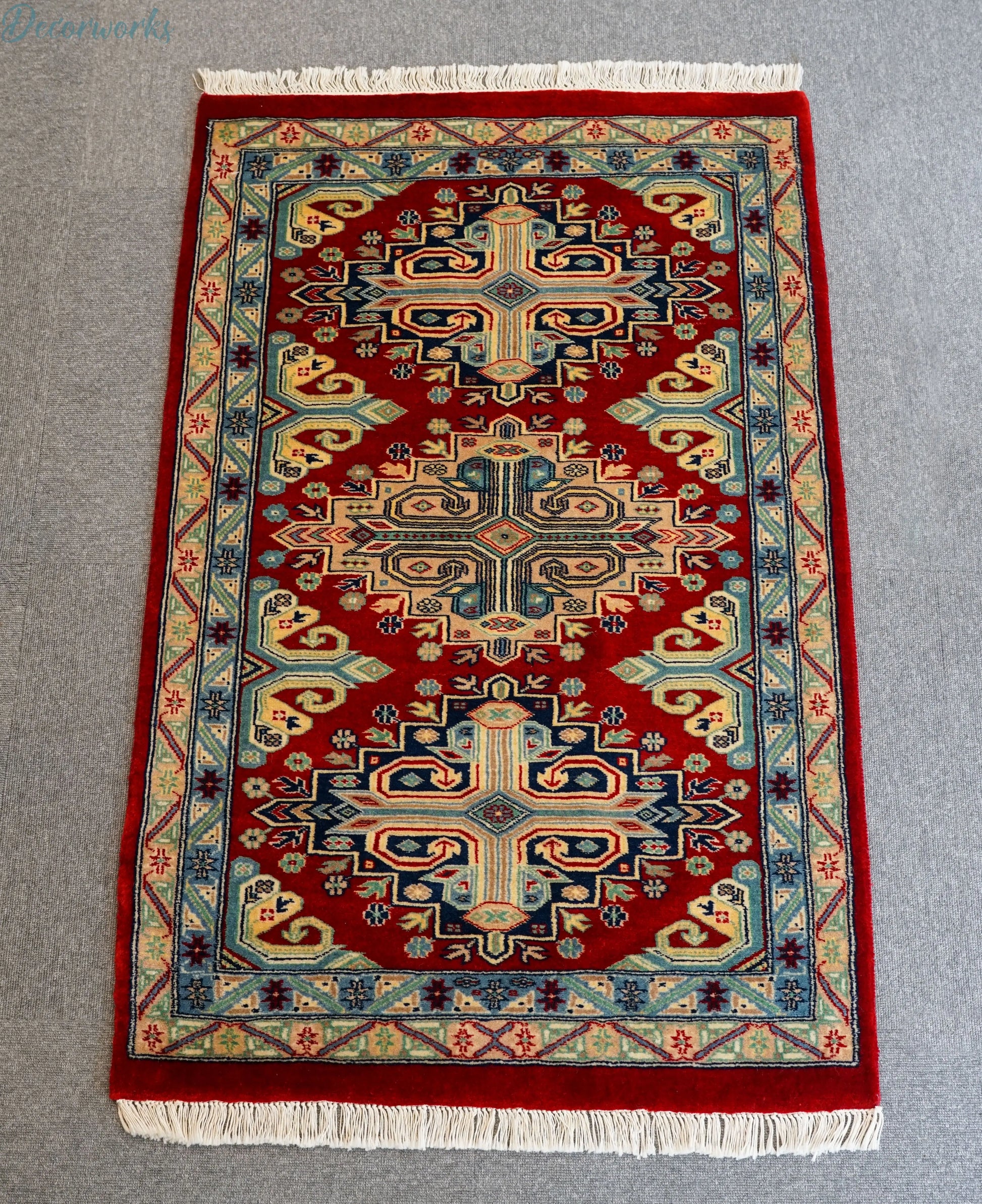 124×76cm パキスタン手織り絨毯 - Decorworks