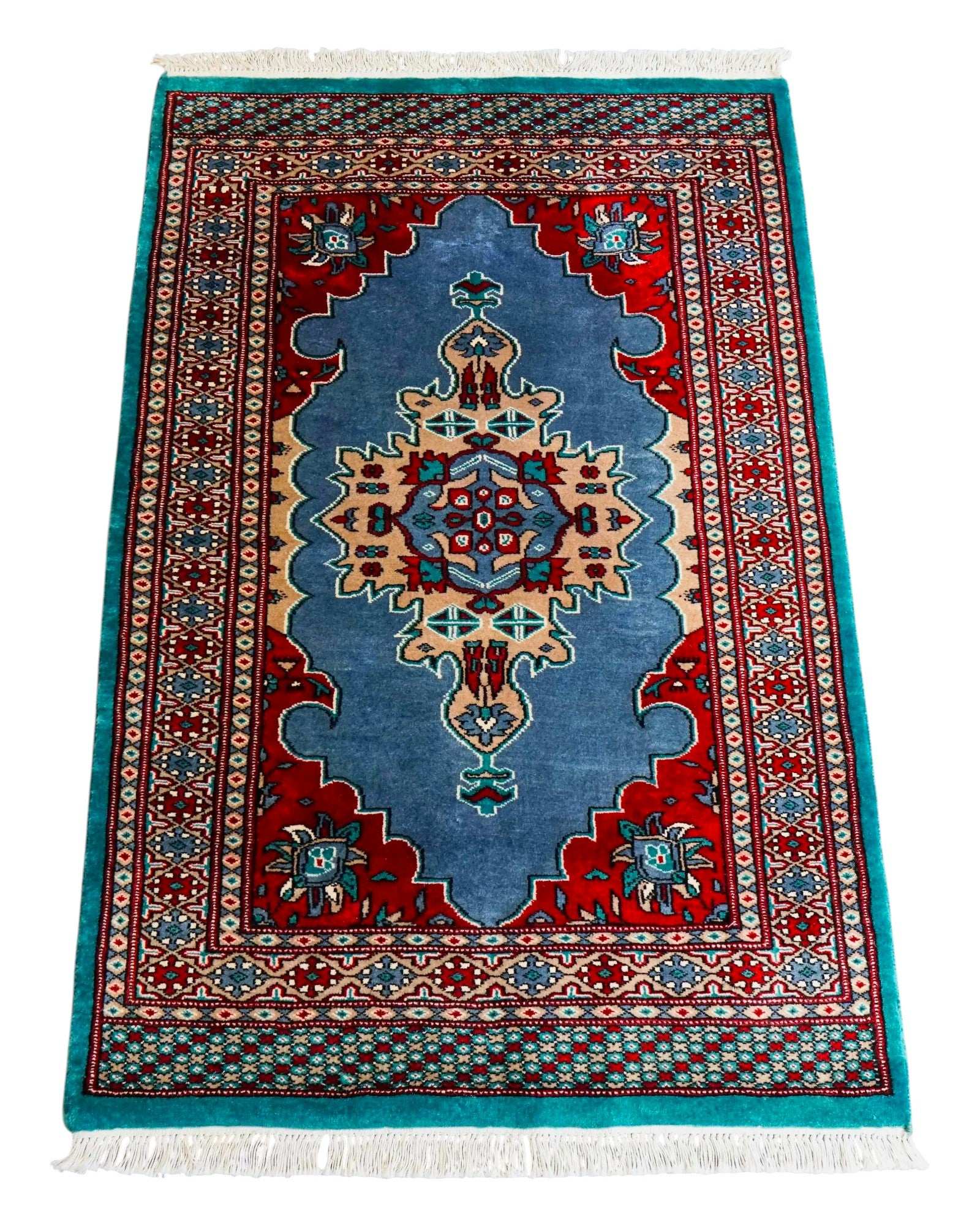  125×81cm パキスタン手織り絨毯
