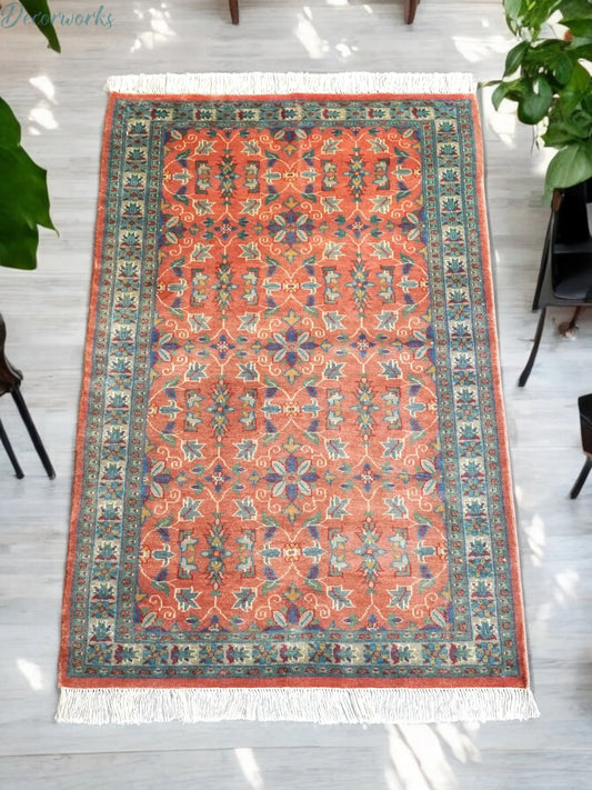 126×82cm  パキスタン手織り絨毯 - Decorworks