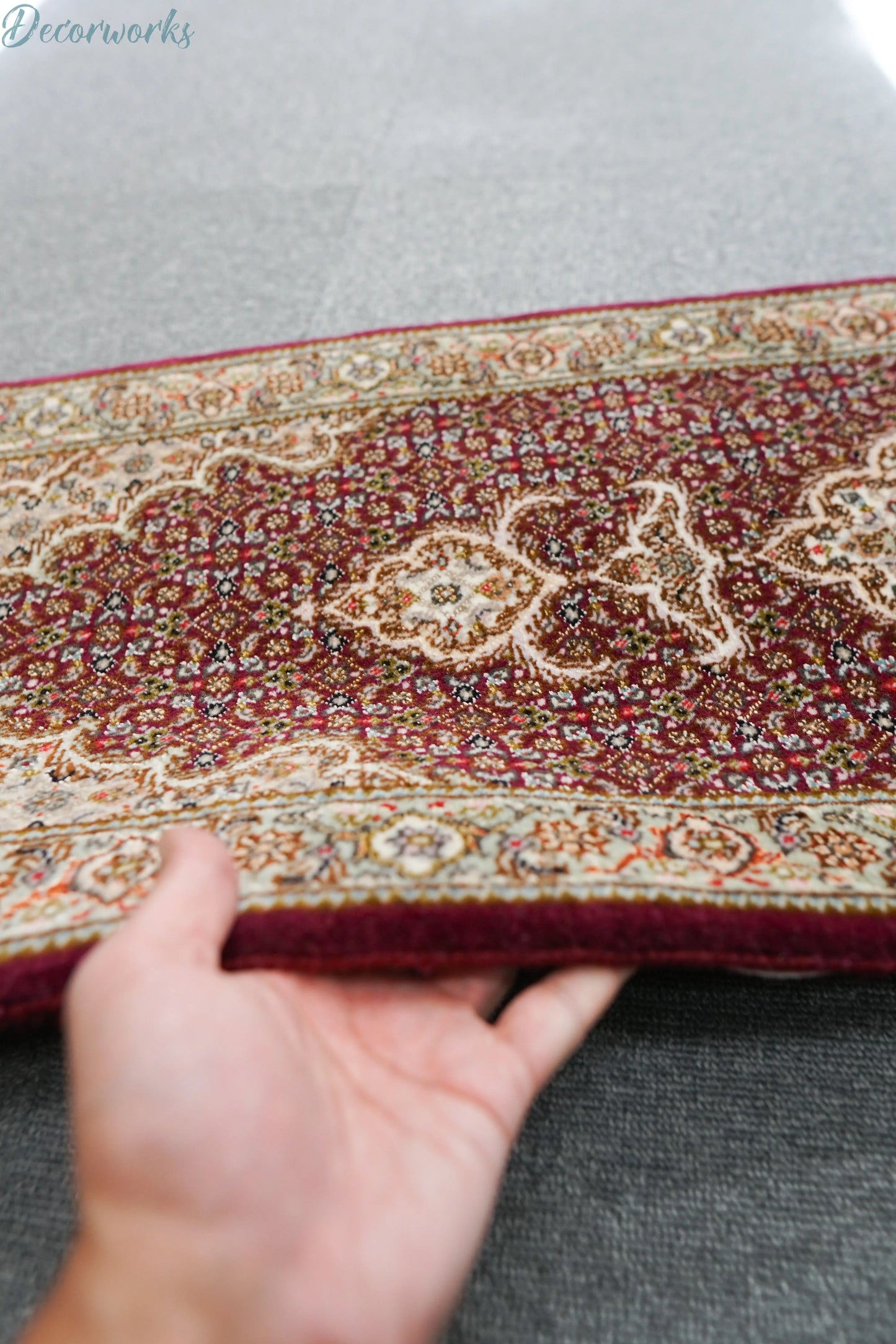 130×40cm ペルシャ手織り絨毯 タブリーズ産　50RAJ Decorworks