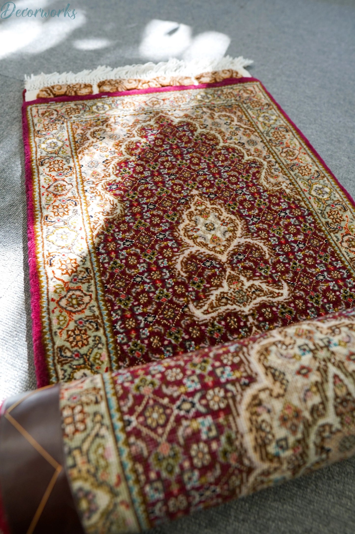 130×40cm ペルシャ手織り絨毯 タブリーズ産　50RAJ Decorworks