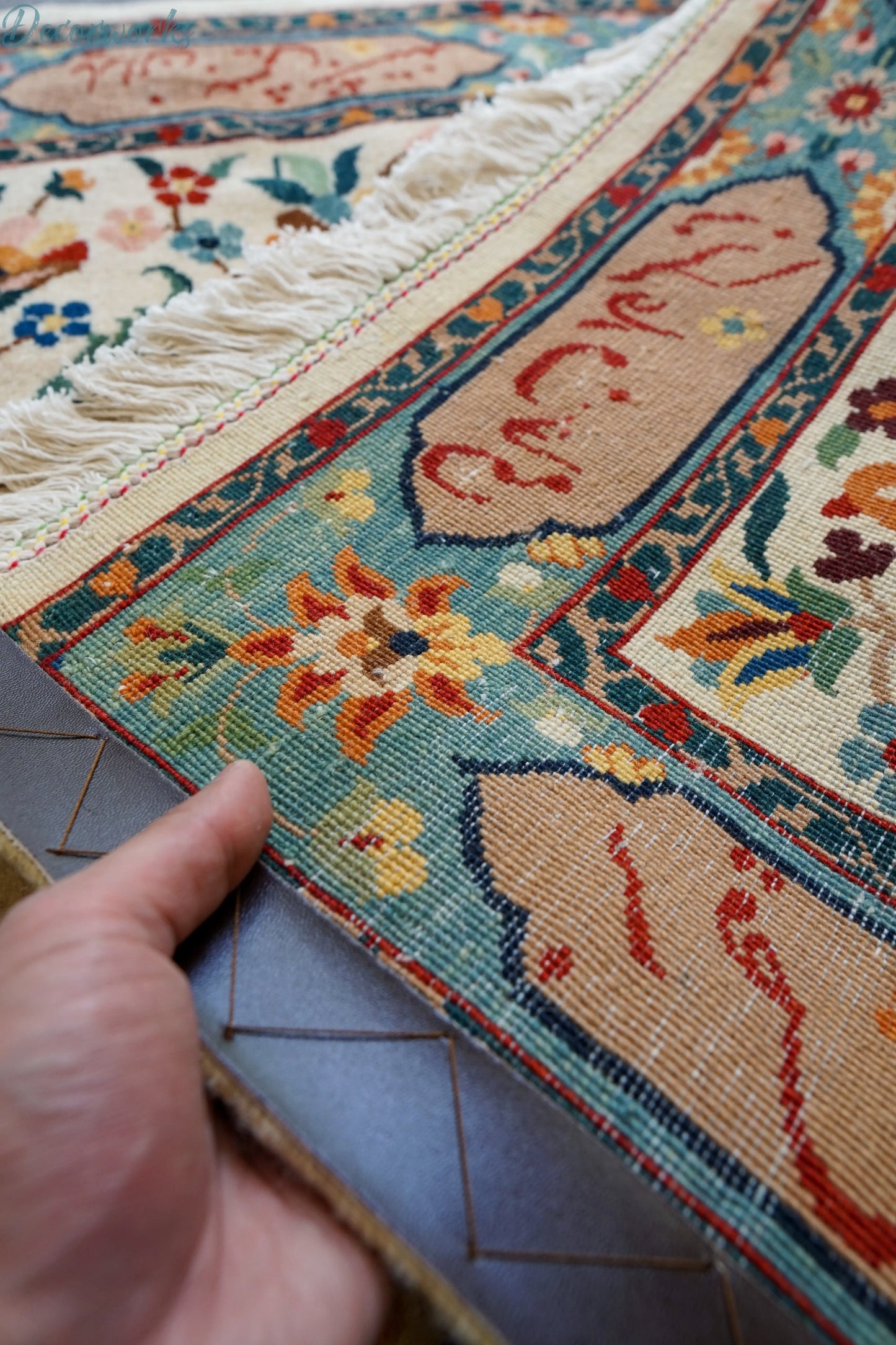 130×85cm　　ペルシャ バラミン産 手織り絨毯 Decorworks