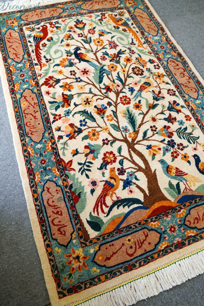 130×85cm　　ペルシャ バラミン産 手織り絨毯 Decorworks