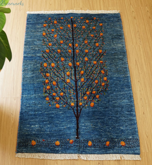 132×90cm 手織り ペルシャ 絨毯 カシュクリギャッベ Decorworks