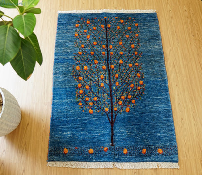132×90cm 手織り ペルシャ 絨毯 カシュクリギャッベ Decorworks