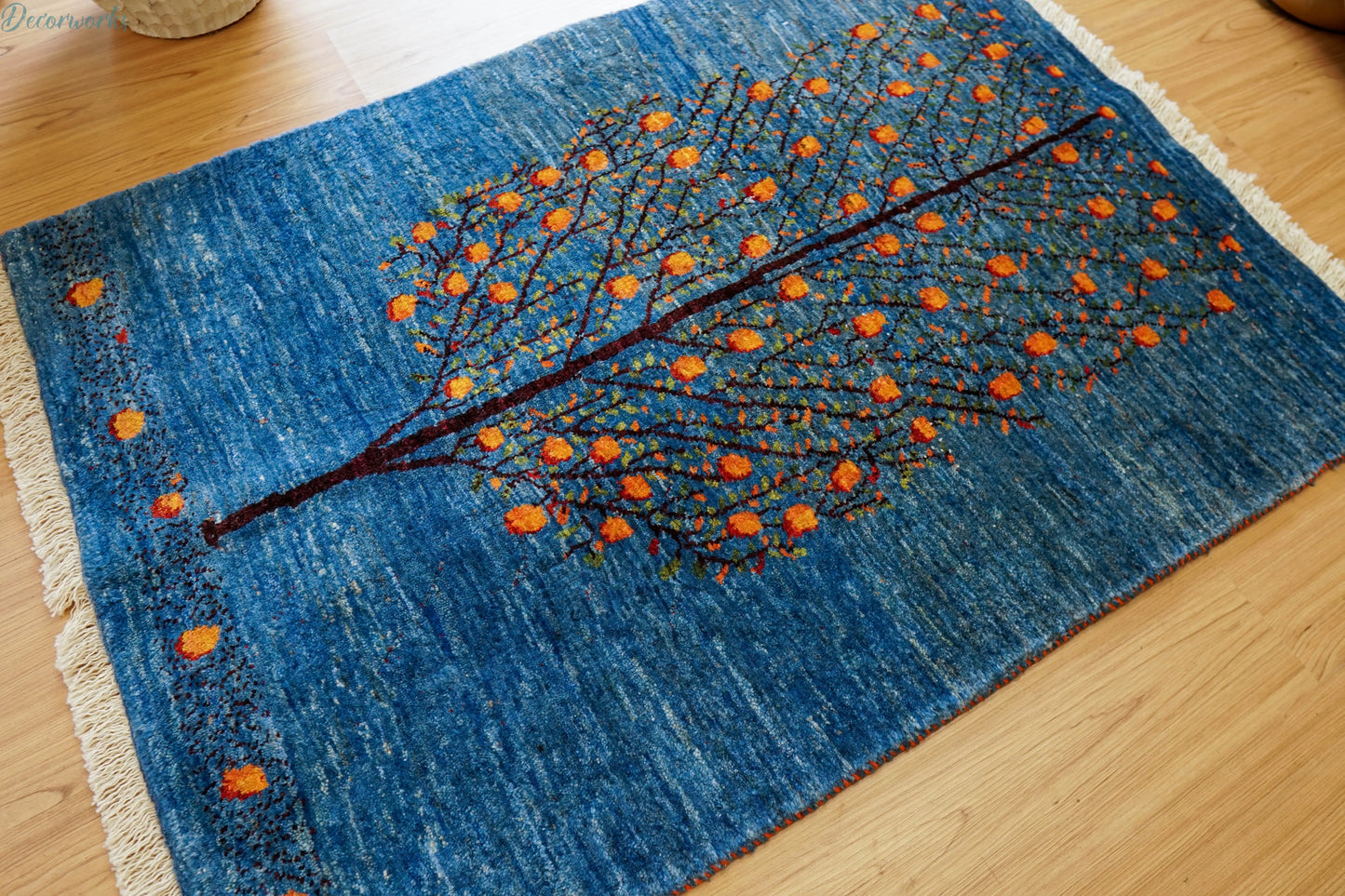 132×90cm 手織り ペルシャ 絨毯 カシュクリギャッベ Decorworks