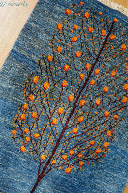 132×90cm 手織り ペルシャ 絨毯 カシュクリギャッベ Decorworks