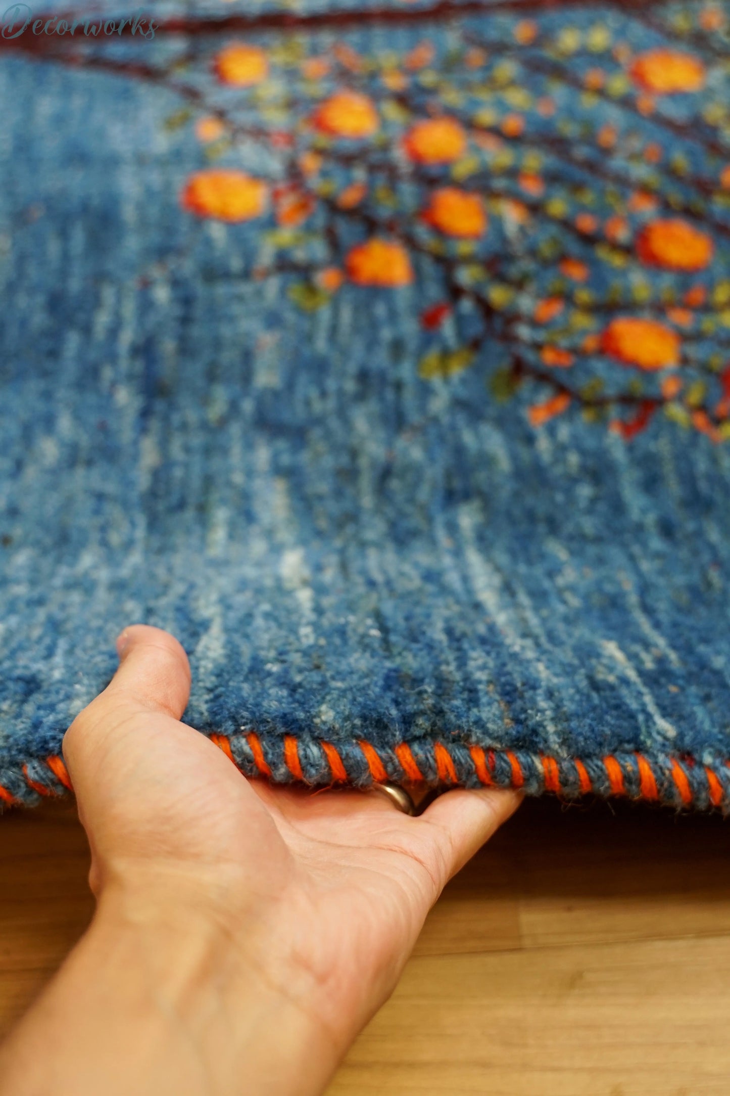 132×90cm 手織り ペルシャ 絨毯 カシュクリギャッベ Decorworks
