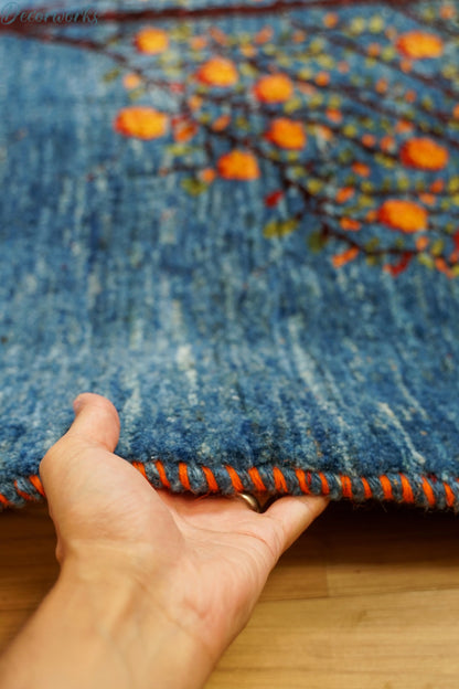 132×90cm 手織り ペルシャ 絨毯 カシュクリギャッベ Decorworks