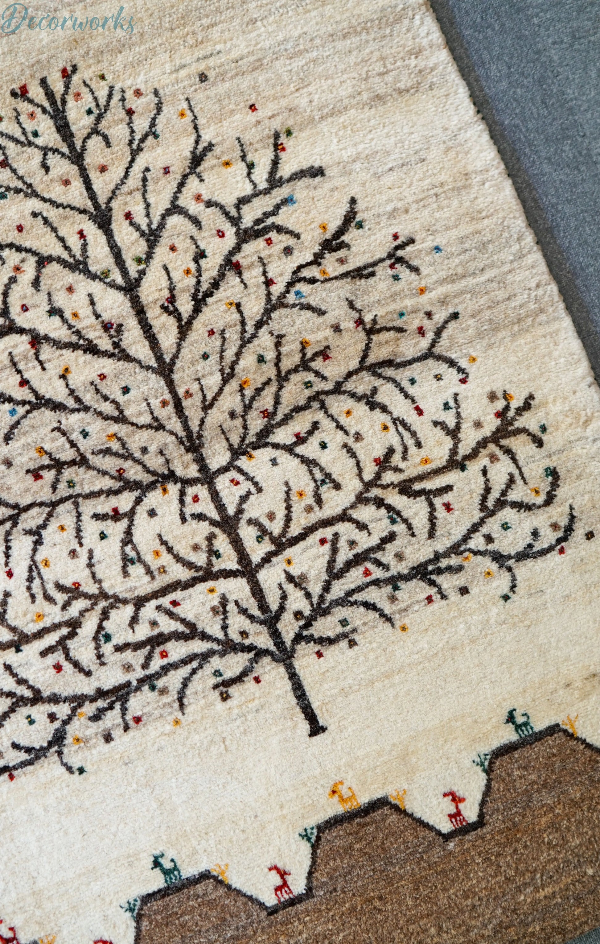 141×86cm  ペルシャ手織りギャッベ カシュクリ Decorworks