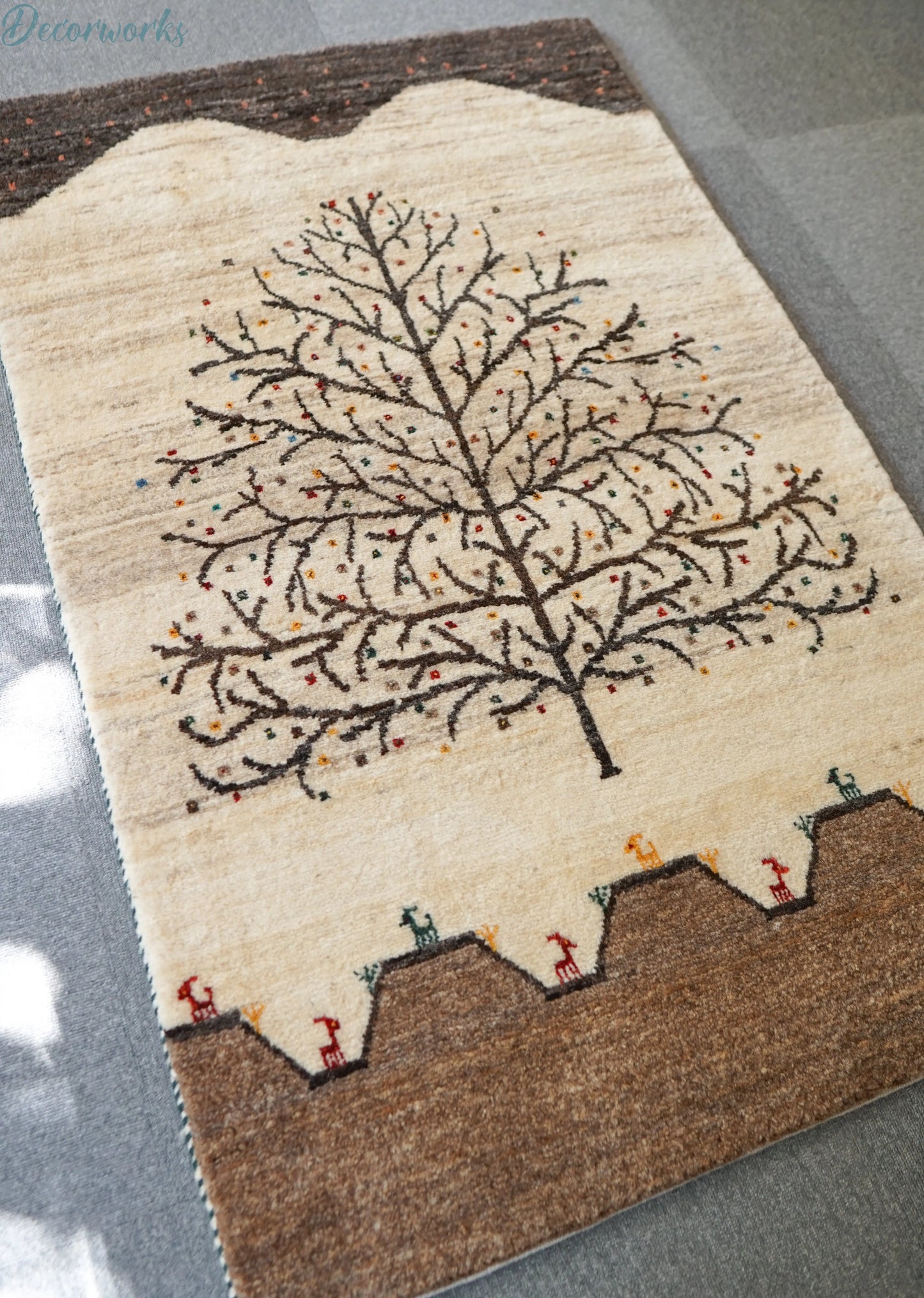 141×86cm  ペルシャ手織りギャッベ カシュクリ Decorworks