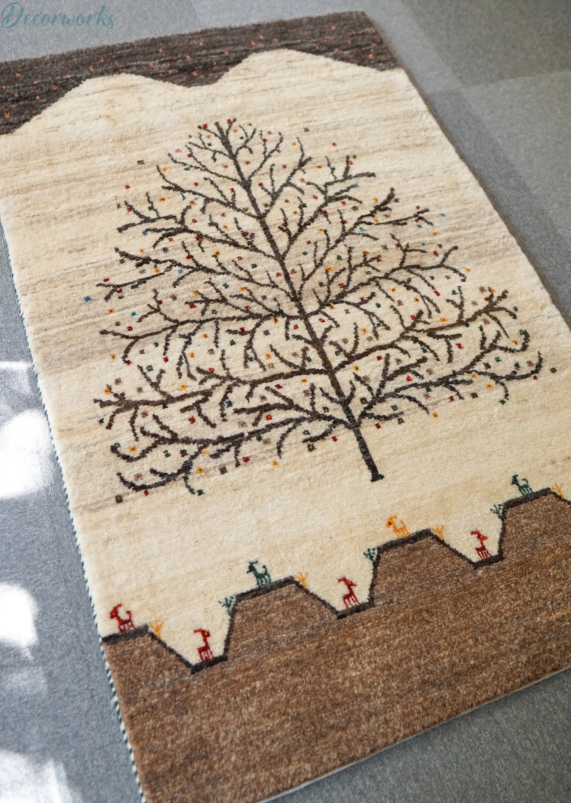 141×86cm  ペルシャ手織りギャッベ カシュクリ Decorworks