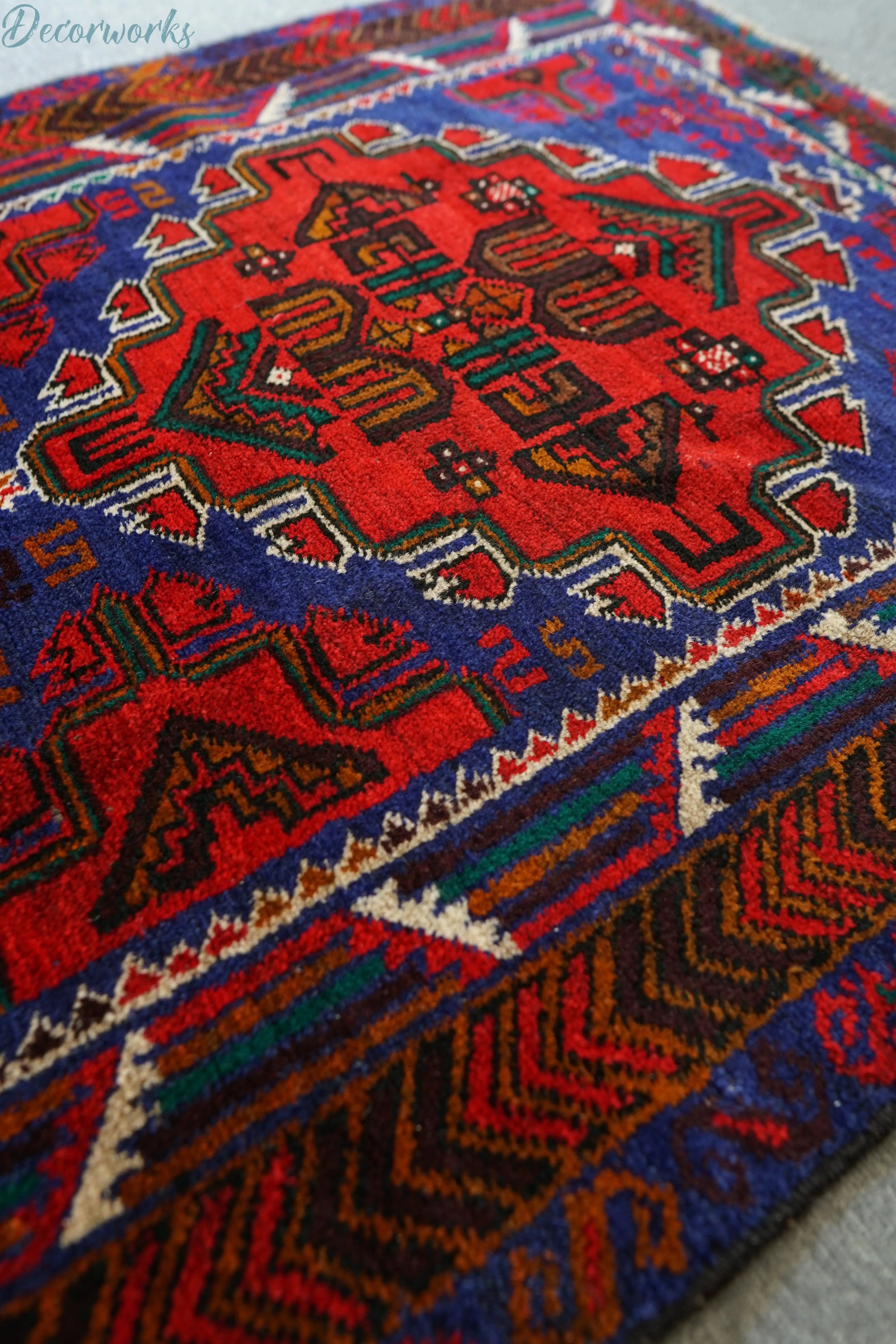 142×86cm ヴィンテージ ヤクブ カニ バルーチ ラグ- トライバルラグ