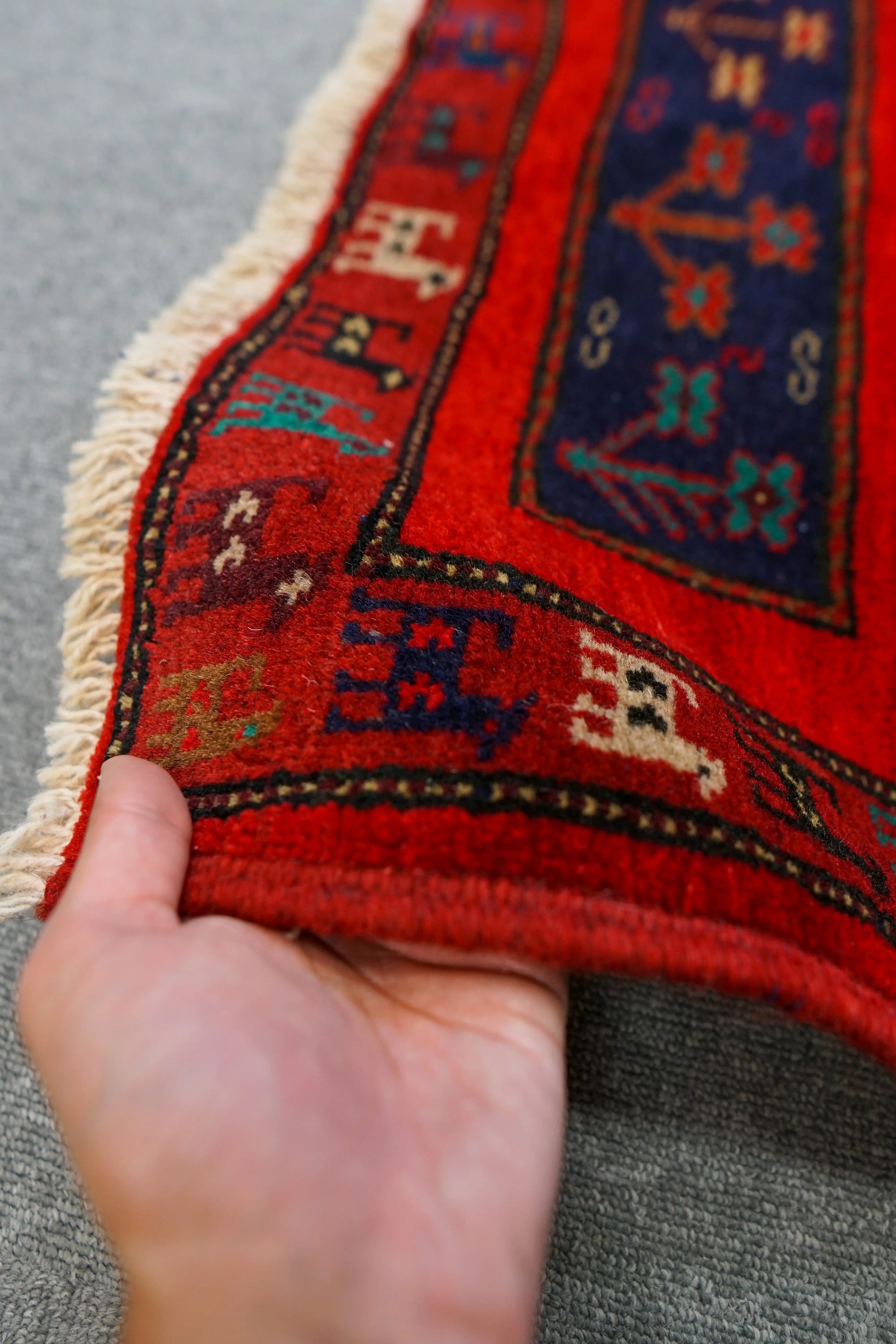 143×90cｍ ペルシャ絨毯 トライバルラグ　バルーチ Decorworks
