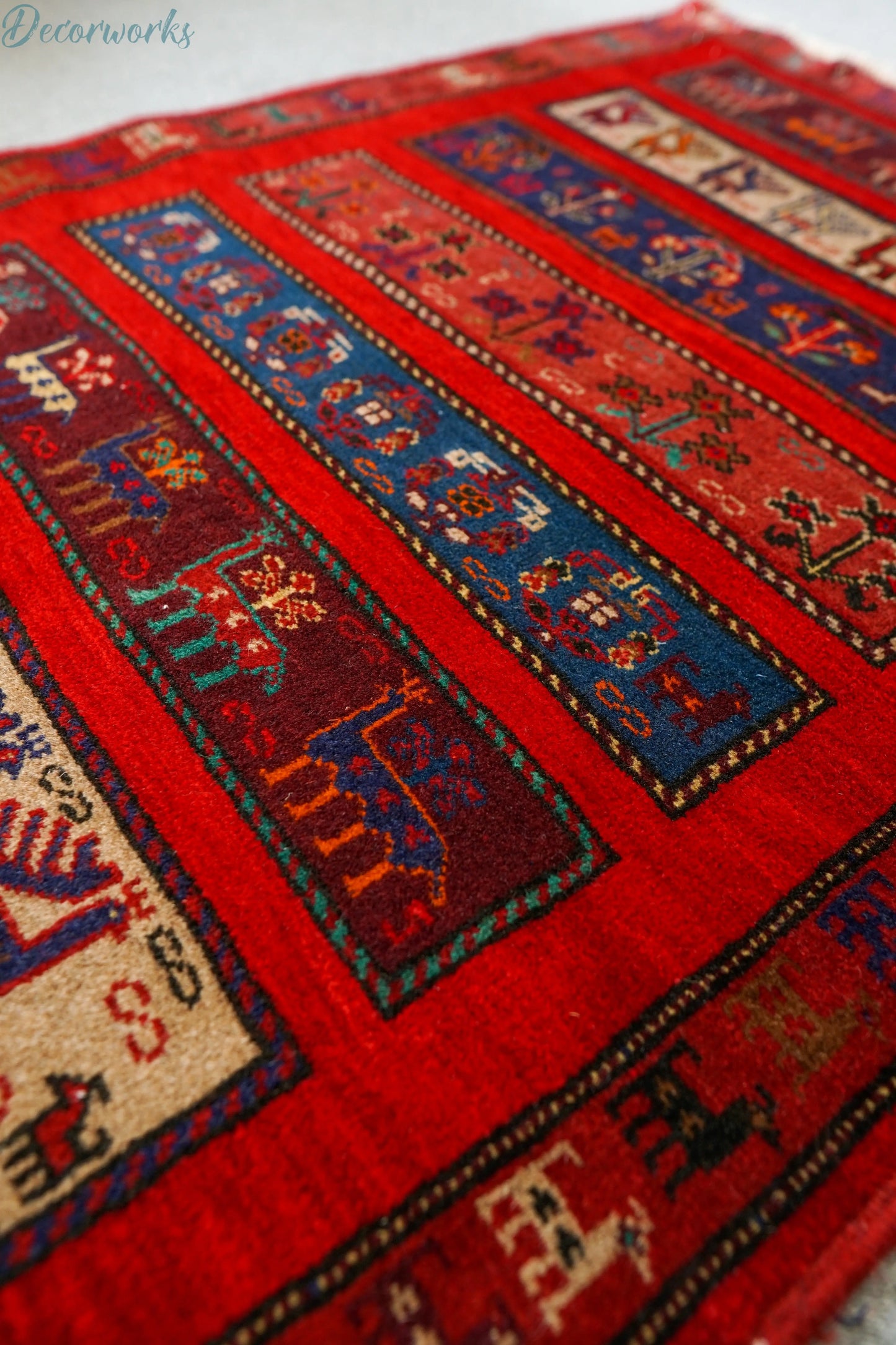 143×90cｍ ペルシャ絨毯 トライバルラグ　バルーチ Decorworks