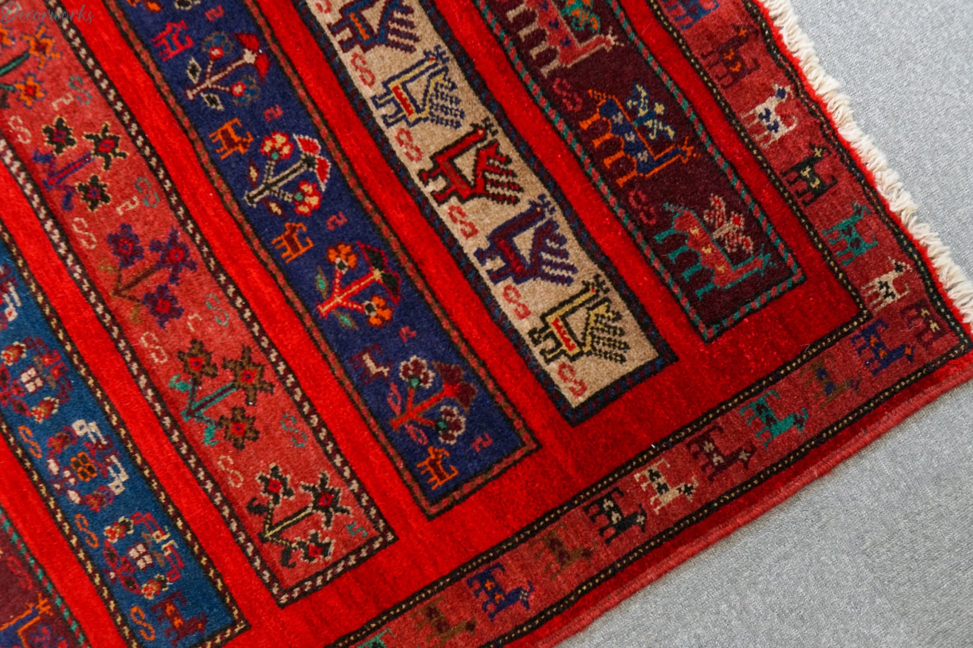 143×90cｍ ペルシャ絨毯 トライバルラグ　バルーチ Decorworks