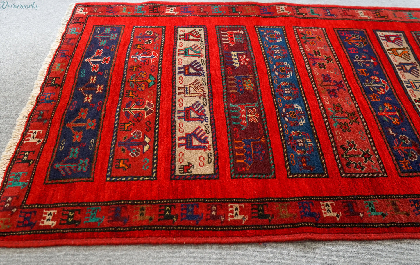 143×90cｍ ペルシャ絨毯 トライバルラグ　バルーチ Decorworks