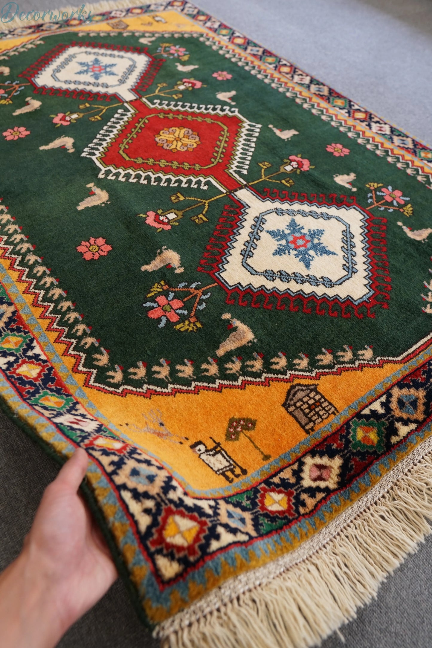 146×103cm ペルシャ絨毯 ヤラメ Decorworks