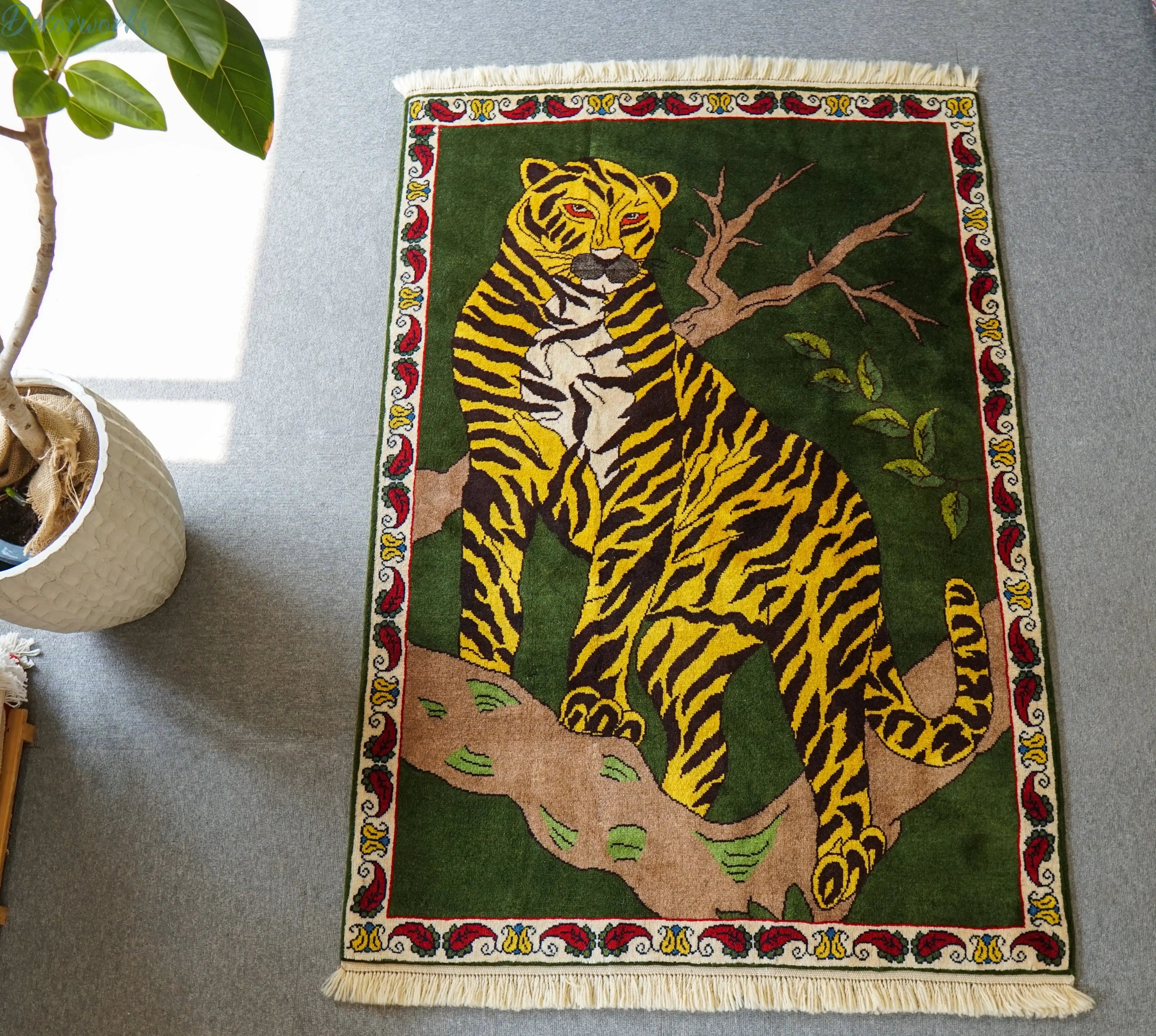 147x102cm 手織り ペルシャ絨毯 カシュカイ族 - Decorworks