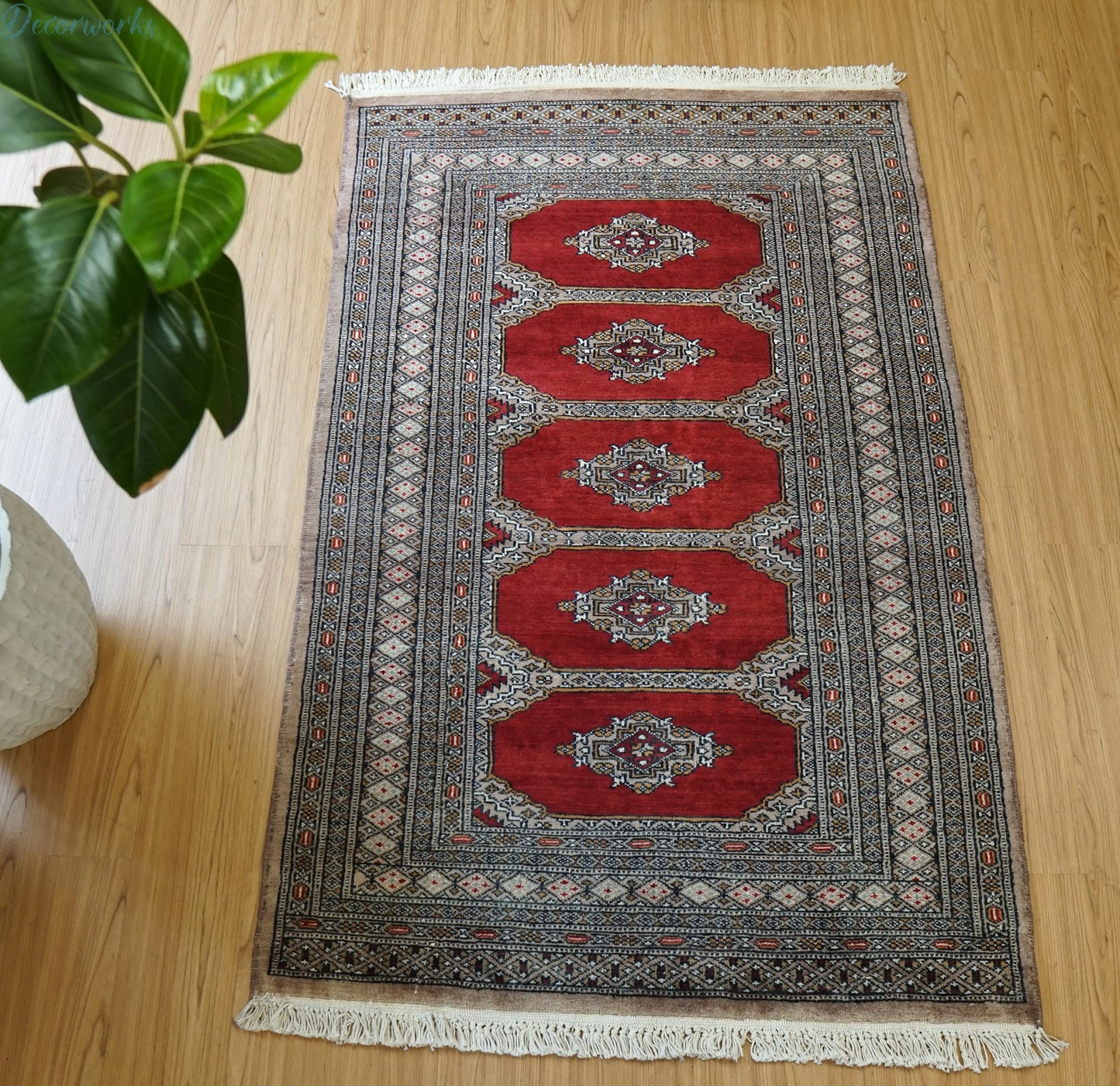 148×96cm パキスタン絨毯 ヴィンテージラグ Decorworks