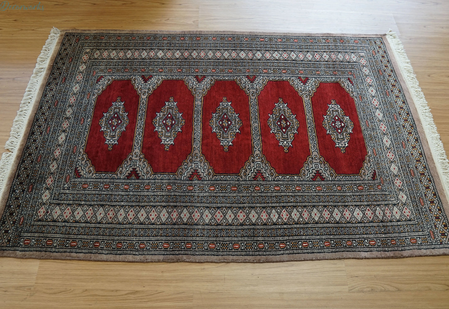 148×96cm パキスタン絨毯 ヴィンテージラグ Decorworks