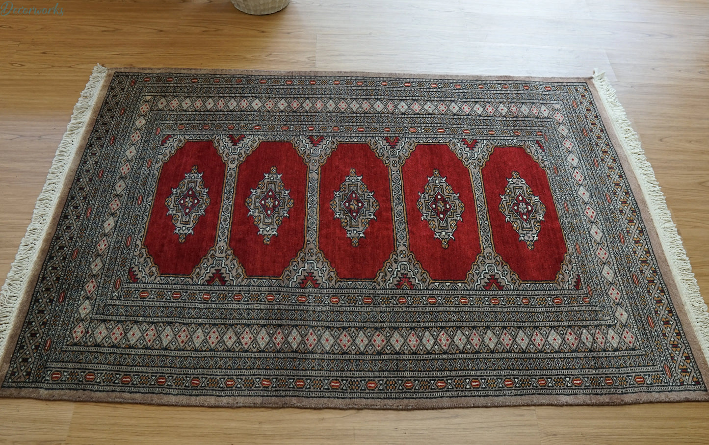 148×96cm パキスタン絨毯 ヴィンテージラグ Decorworks