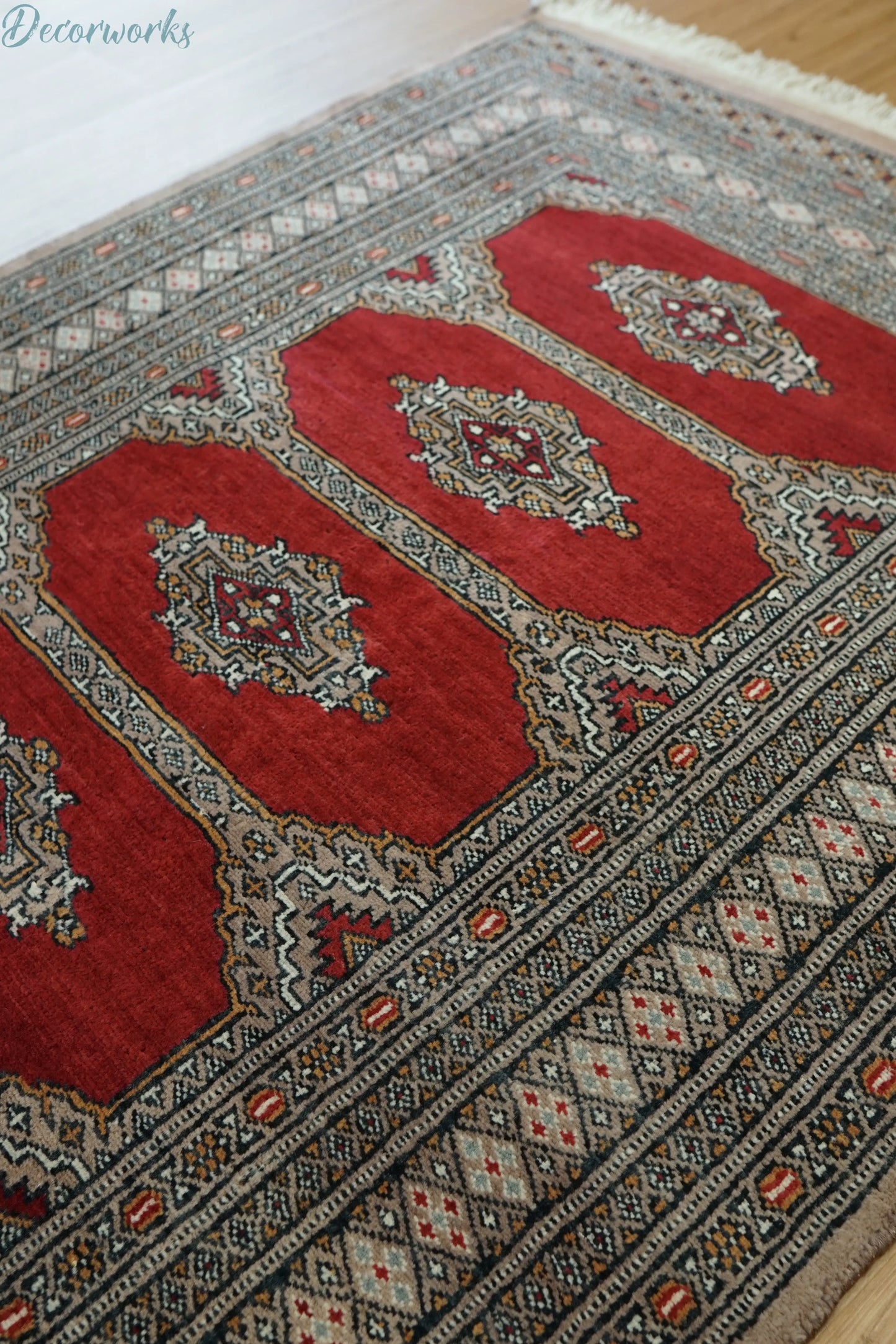 148×96cm パキスタン絨毯 ヴィンテージラグ Decorworks