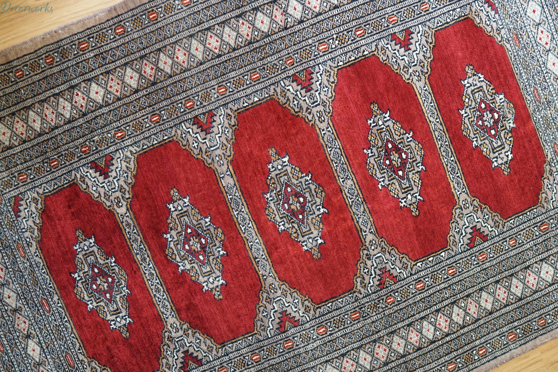 148×96cm パキスタン絨毯 ヴィンテージラグ Decorworks
