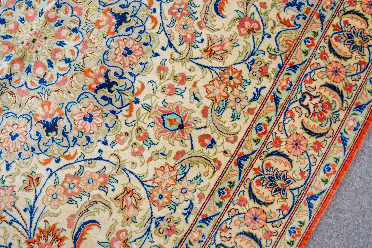 150×100cm ペルシャ絨毯　クム産　シルク 100% Decorworks