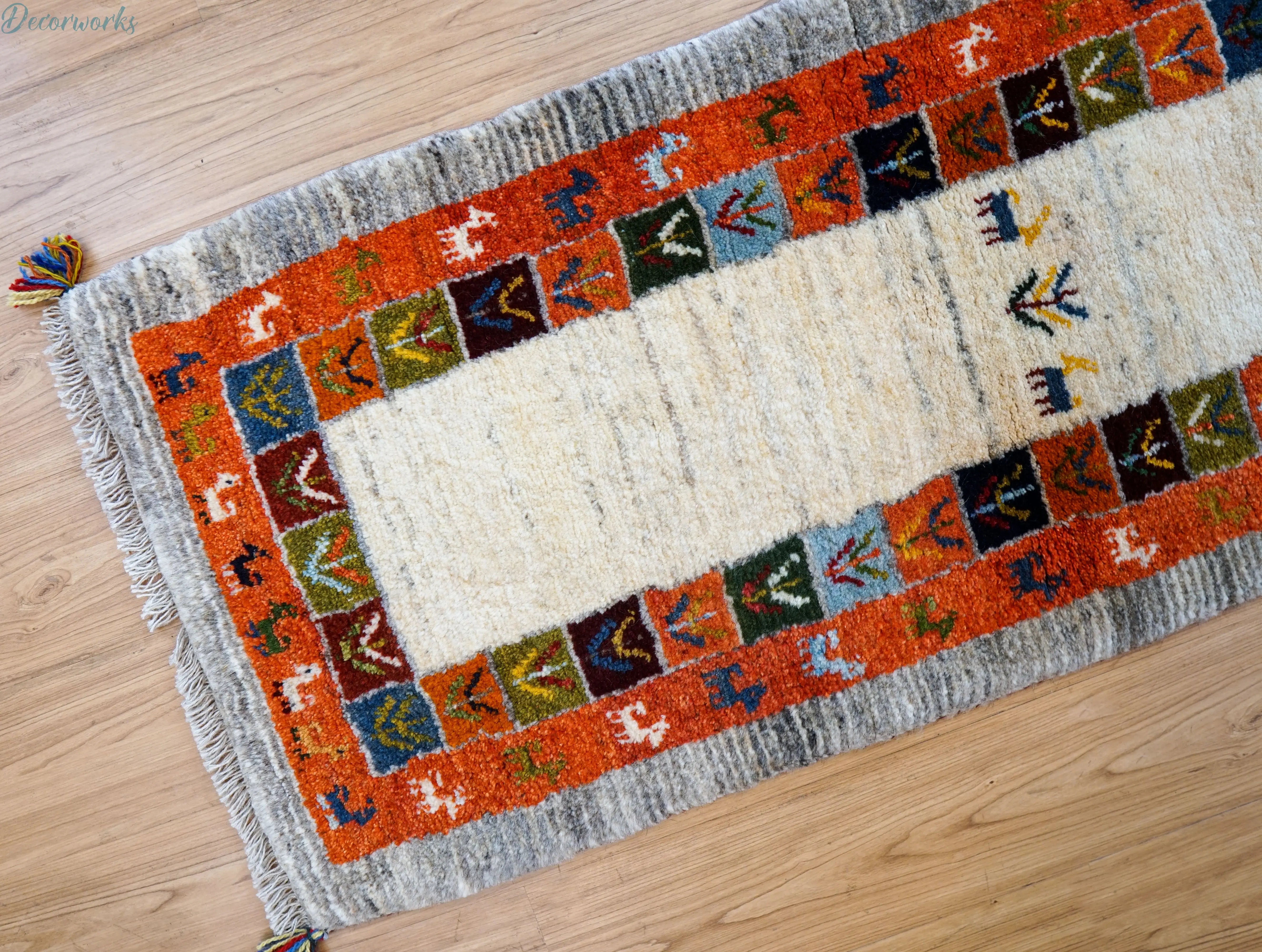 150×50cm ペルシャ絨毯 手織り ギャッベ アマレ族 ギャベ ランナー 150×50cm ペルシャ絨毯 手織り ギャッベ アマレ族 ギャベ ランナー 150