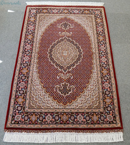 154×100cm 手織り ペルシャ絨毯 タブリーズ産　50RAJ Decorworks