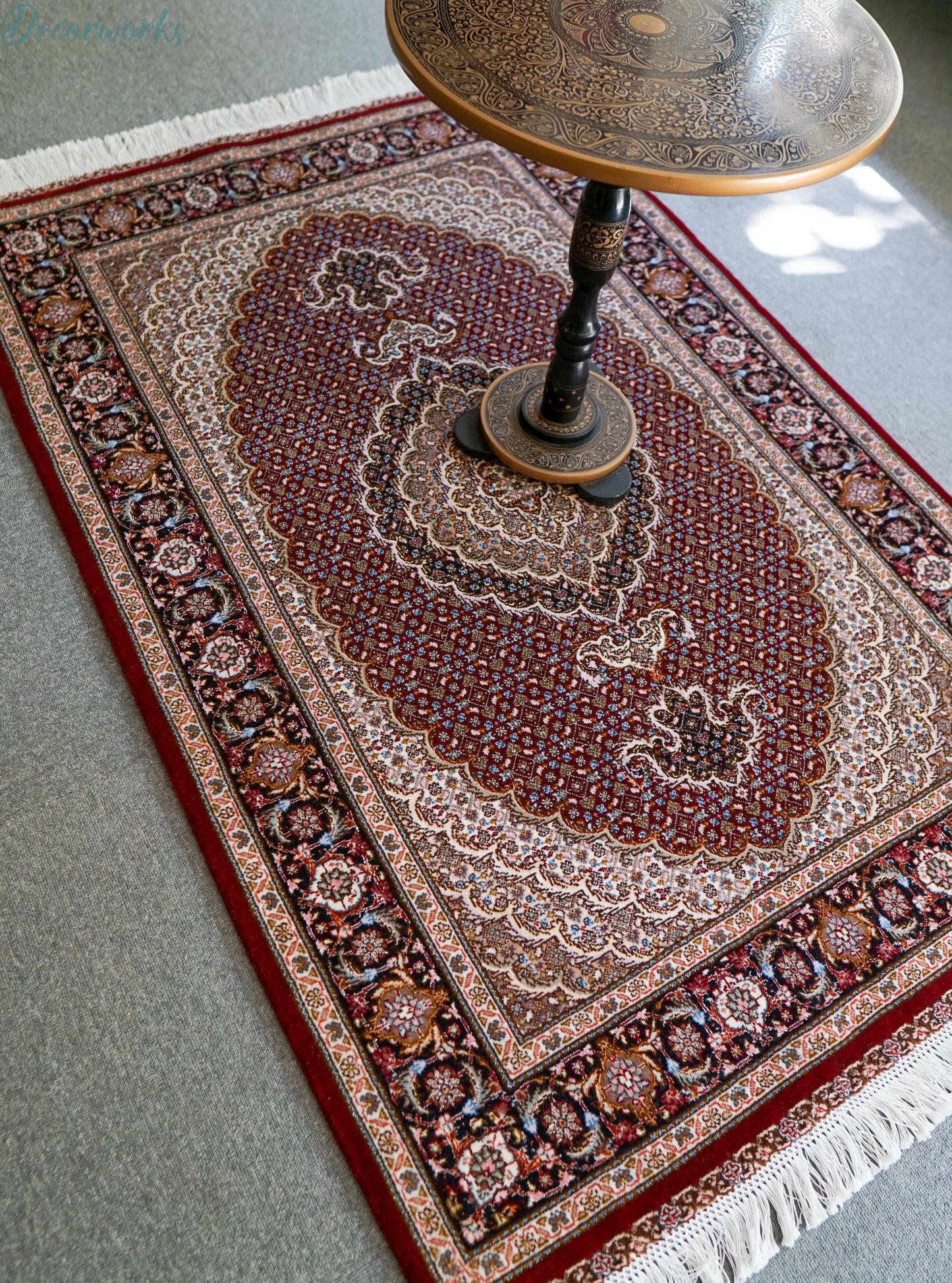 154×100cm 手織り ペルシャ絨毯 タブリーズ産　50RAJ Decorworks