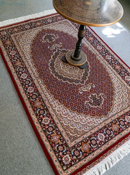 154×100cm 手織り ペルシャ絨毯 タブリーズ産　50RAJ Decorworks