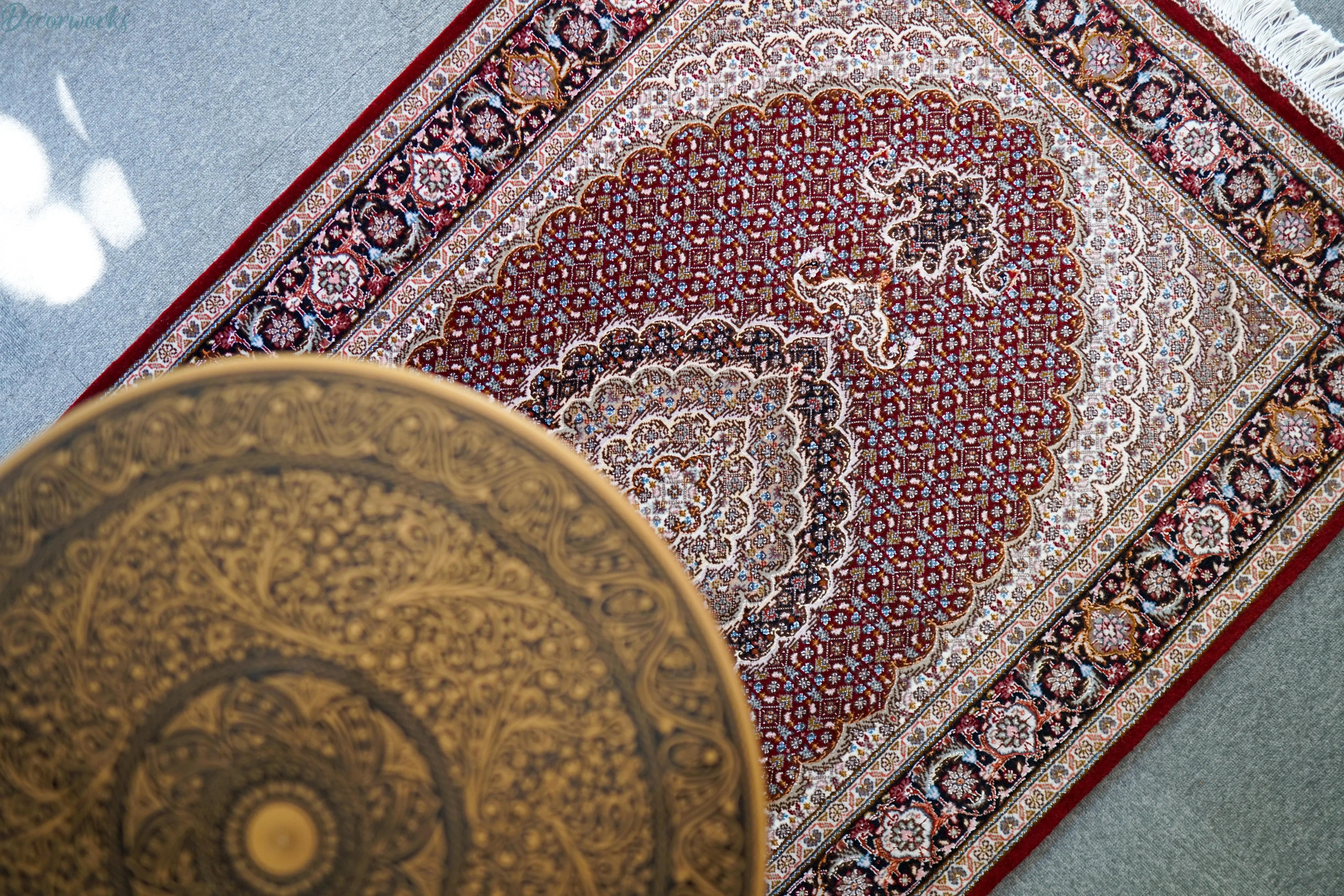 154×100cm 手織り ペルシャ絨毯 タブリーズ産 50RAJ - Decorworks