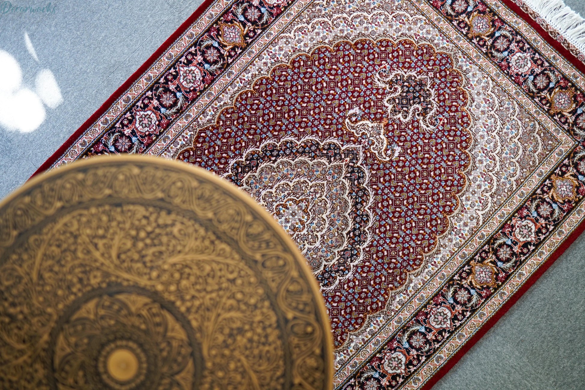 154×100cm 手織り ペルシャ絨毯 タブリーズ産　50RAJ Decorworks